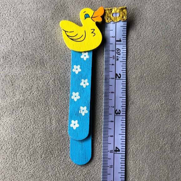 Set of 4 ~ Wooden Bookmarks ~ Duck Dog Cow Moon ~ Brand New! - Picture 4 of 7